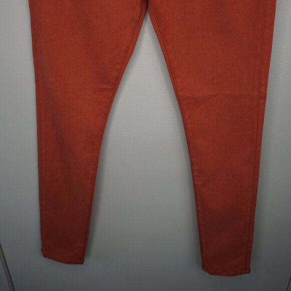 New AG Farrah High Rise Skinny Ankle Stretch Sateen Pants in Dark Hibiscus sz 26 - Picture 5 of 15